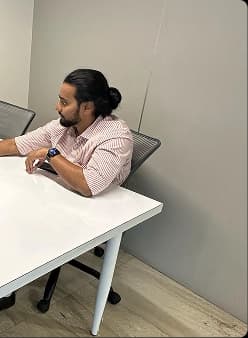 Team member working at desk